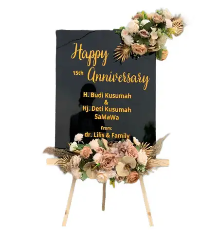 Papan Bunga Akrilik Carat